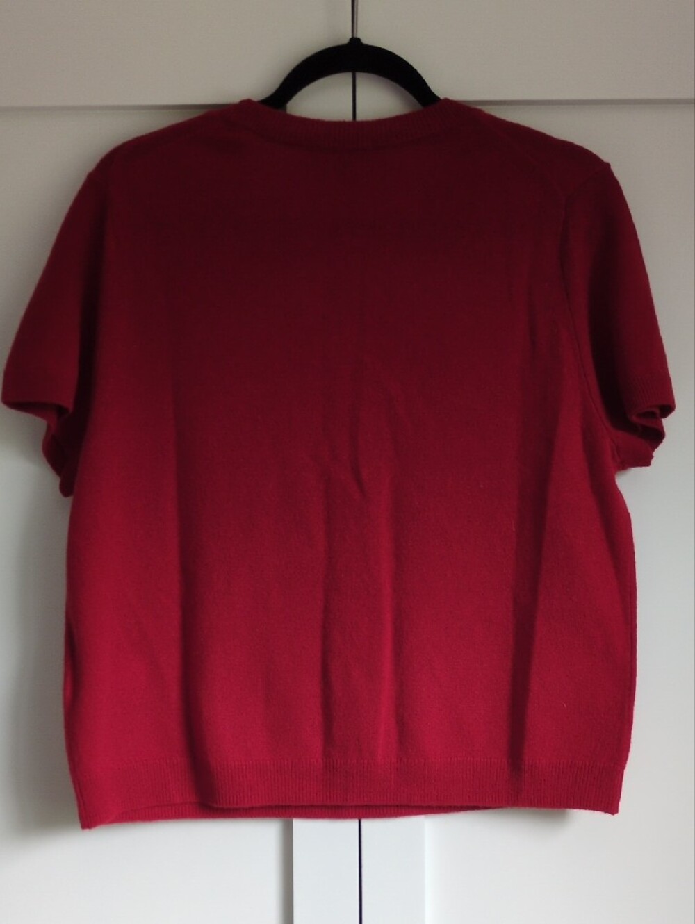 Quince 100% Mongolian Cashmere Tee Sweater Varsity Red XL Women's - Picture 5 of 7